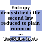 Entropy demystified : the second law reduced to plain common sense [E-Book] /