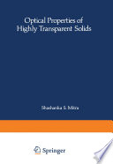 Optical Properties of Highly Transparent Solids [E-Book] /