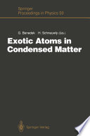 Exotic Atoms in Condensed Matter [E-Book] : Proceedings of the Erice Workshop at the Ettore Majorana Centre for Scientific Culture, Erice, Italy, May 19 – 25, 1990 /