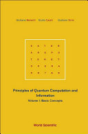 Principles of quantum computation and information. 1. Basic concepts /