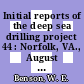 Initial reports of the deep sea drilling project 44 : Norfolk, VA., August - September 1975