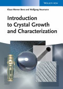 Introduction to crystal growth and characterization [E-Book] /