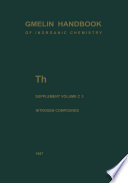 Th Thorium [E-Book] : Supplement Volume C 3 Compounds with Nitrogen /