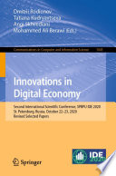 Innovations in Digital Economy [E-Book] : Second International Scientific Conference, SPBPU IDE 2020, St. Petersburg, Russia, October 22-23, 2020, Revised Selected Papers /
