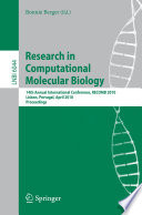 Research in Computational Molecular Biology [E-Book] : 14th Annual International Conference, RECOMB 2010, Lisbon, Portugal, April 25-28, 2010. Proceedings /