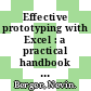 Effective prototyping with Excel : a practical handbook for developers and designers [E-Book]