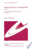 Highlights of Astronomy [E-Book] : As Presented at the XXIst General Assembly of the IAU, 1991 /