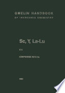 Sc, Y, La-Lu Rare Earth Elements C 9 [E-Book] : Compounds with Se /