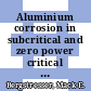 Aluminium corrosion in subcritical and zero power critical reactors [E-Book]