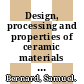 Design, processing and properties of ceramic materials from preceramic precursors / [E-Book]