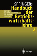 Springers Handbuch der Betriebswirtschaftslehre. 2 : mit 14 Tabellen /