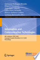 Information and Communication Technologies [E-Book] : 8th Conference, TICEC 2020, Guayaquil, Ecuador, November 25-27, 2020, Proceedings /