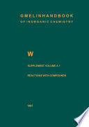 W Tungsten [E-Book] : Metal, Chemical Reactions with Inorganic and Organic Compounds /