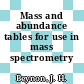 Mass and abundance tables for use in mass spectrometry /