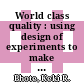 World class quality : using design of experiments to make it happen [E-Book] /