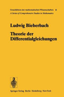 Theorie der Differentialgleichungen /