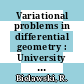 Variational problems in differential geometry : University of Leeds, 2009 [E-Book] /