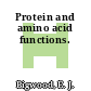 Protein and amino acid functions.