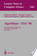 Algorithms — ESA’ 98 [E-Book] : 6th Annual European Symposium Venice, Italy, August 24–26, 1998 Proceedings /
