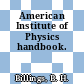 American Institute of Physics handbook.