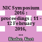 NIC Symposium 2016 : proceedings ; 11 - 12 February 2016, Jülich, Germany /