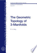 The geometric topology of 3-manifolds.