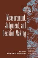Measurement, judgment, and decision making /