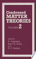 Condensed Matter Theories [E-Book] : Volume 2 /