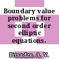 Boundary value problems for second order elliptic equations.