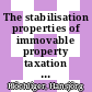The stabilisation properties of immovable property taxation [E-Book]: Evidence from OECD countries /