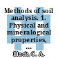 Methods of soil analysis. 1. Physical and mineralogical properties, including statistics of measurement and sampling.