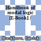 Handbook of modal logic [E-Book] /