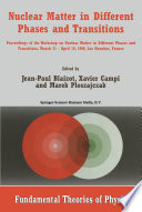 Nuclear Matter in Different Phases and Transitions [E-Book] : Proceedings of the Workshop Nuclear Matter in Different Phases and Transitions, March 31–April 10, 1998, Les Houches, France /