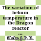 The variation of helium temperature in the Dragon reactor after loss of electrical supply [E-Book]