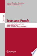 Tests and Proofs [E-Book] : 9th International Conference, TAP 2015, Held as Part of STAF 2015, L’Aquila, Italy, July 22-24, 2015. Proceedings /