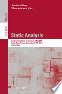 Static Analysis [E-Book] : 22nd International Symposium, SAS 2015, Saint-Malo, France, September 9-11, 2015, Proceedings /