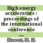 High energy accelerators : proceedings of the international conference 8, Geneve, 20.09.71-24.09.71.