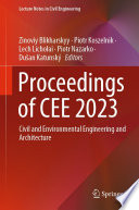 Proceedings of CEE 2023 [E-Book] : Civil and Environmental Engineering and Architecture /