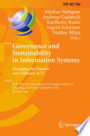 Governance and Sustainability in Information Systems. Managing the Transfer and Diffusion of IT [E-Book] : IFIP WG 8.6 International Working Conference, Hamburg, Germany, September 22-24, 2011. Proceedings /
