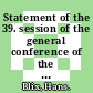 Statement of the 39. session of the general conference of the International Atomic Energy Agency: 18.09.1995.