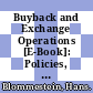 Buyback and Exchange Operations [E-Book]: Policies, Procedures and Practices among OECD Public Debt Managers /