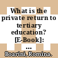 What is the private return to tertiary education? [E-Book]: New evidence from 21 OECD countries /