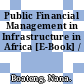 Public Financial Management in Infrastructure in Africa [E-Book] /