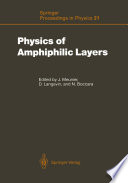Physics of Amphiphilic Layers [E-Book] : Proceedings of the Workshop, Les Houches, France February 10–19, 1987 /