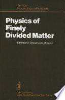 Physics of Finely Divided Matter [E-Book] : Proceedings of the Winter School, Les Houches, France, March 25–April 5, 1985 /