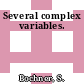 Several complex variables.