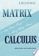 Matrix calculus [E-Book] /