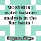 MOSYRUR : water balance analysis in the Rur basin /