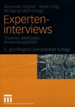 Experteninterviews : Theorien, Methoden, Anwendungsfelder /