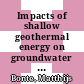 Impacts of shallow geothermal energy on groundwater quality [E-Book] /